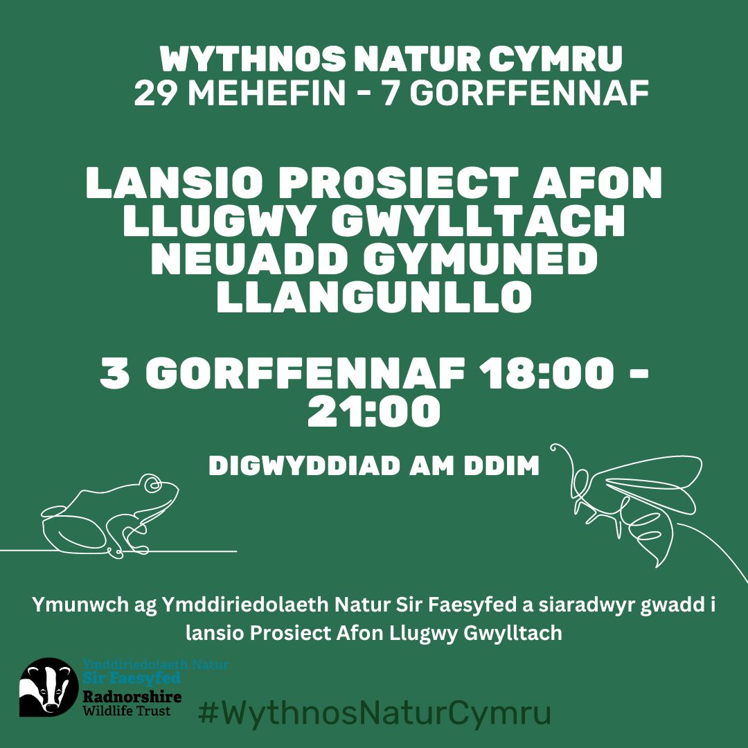 Lansio Prosiect Afon Llugwy Gwylltach